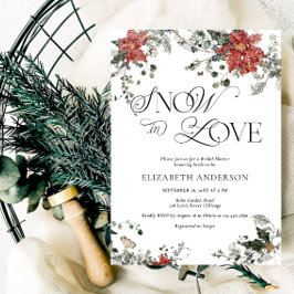Convites Elegante Aquarela Chá de panela Floral de inverno