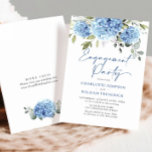 Convites Elegante Aquarela FESTA DE NOIVADO Azul Hydrangea<br><div class="desc">Para mais personalização,  clique no link "personalizar mais" e use nossa ferramenta design para modificar esse modelo. Se precisar de ajuda ou itens correspondentes,  entre em contato comigo.</div>