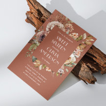 Elegante aquarela floral terracotta Sweet 16