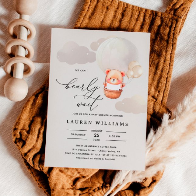 Convites Elegante Aquarela Podemos Aumentar O Chá de fralda (Criador carregado)