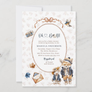Convites Elegante Aquarela Um pequeno abóbora, oh garoto