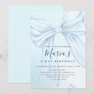 Convites Elegante Arco Azul Céu Personalizado para Primeiro
