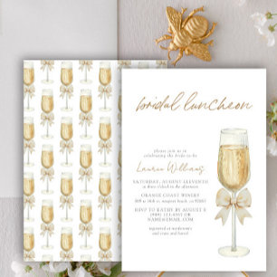 Convites Elegante Arco Chic Script Bridal Luncheon