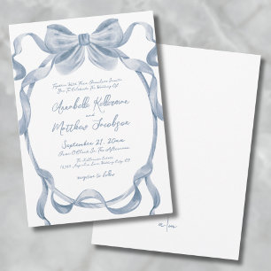 Convites Elegante Arco de Casamento Azul Empoeirado Vintage