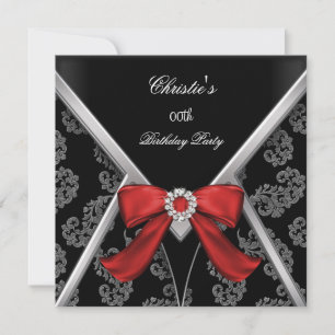 Convites Elegante Arco de Damasco Vermelho e Preto para Fes
