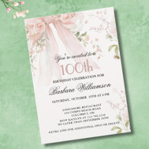 Elegante Arco de Flores Rosa em Aquarela para 100º
