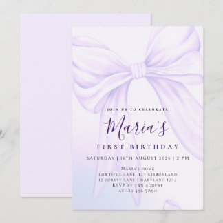 Convites Elegante Arco de Lavanda Personalizado para Primei