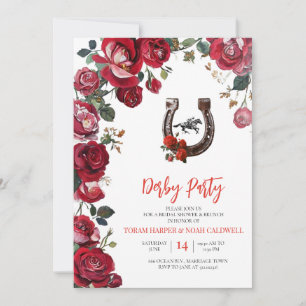 Convites Elegante Arco Floral Kentucky Derby Vestido de Noi