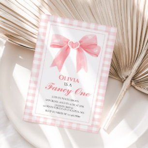 Convites Elegante Arco Rosa Fancy One Coquette 1º aniversár