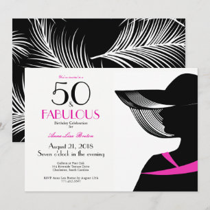 Convites Elegante Art Deco, elegante rosa-quente, senhora 5