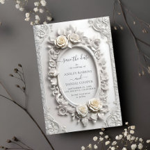 Elegante Art Nouveau Rosa Frame Salvar Data