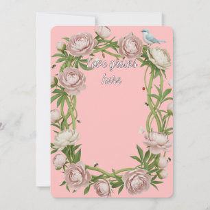 Convites Elegante Arte Floral Peony Grace
