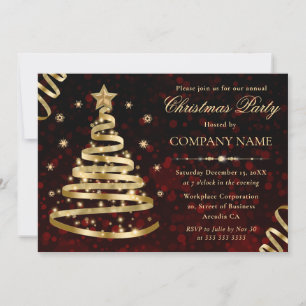 Convites Elegante Árvore de Natal Corporativa Espelhada a O