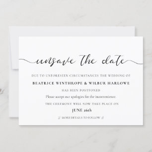 Convites Elegante atualização romântica de casamento para d