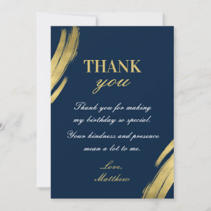 Convites Elegante Azul Marinho Dourado Chic Aniversário