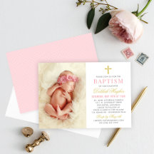Elegante Batizado de Menina em Rosa e Dourado com 