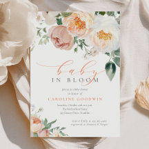 Elegante Bebê De Pêssego Em Chá de fraldas De Blog