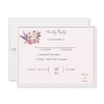 "Elegante Bênção Floral RSVP - Robert & Olivia