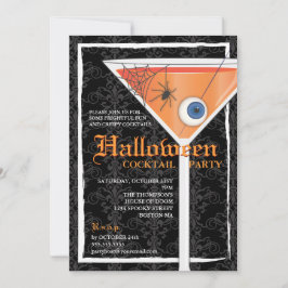 Convites Elegante Black Lace Halloween Cocktail Party