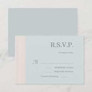 Convites Elegante Blue Sage Wood Stripes Casamento RSVP