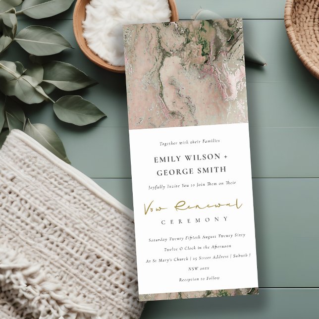 CONVITES ELEGANTE BLUSH DUSKY ROSA AGATE VOW RENEWAL (Criador carregado)