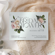 Elegante Blush Modern Floral Chá de panela