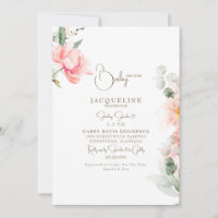 Elegante Blush Peonies Dourado Text Girl Chá de fr
