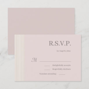 Convites Elegante Blush Pink Wood Stripes Casamento RSVP