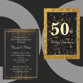 Convites Elegante Bodas de Ouro 50º Aniversário