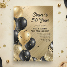Elegante Bodas de Ouro de 50 Anos de Casamento