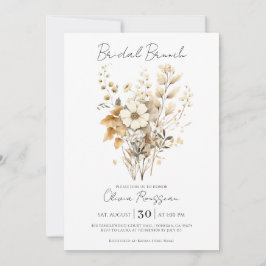 Convites Elegante Boho Floral Wildflower Bridal Brunch