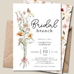 Convites Elegante Boho Floral Wildflower Bridal Brunch<br><div class="desc">Você está procurando um tema de chá de panela bonito para uma noiva a ser? Confira este convite de Bridal de Flor Floral Elegante Boho. Ele apresenta um belo buquê de flores silvestres aquáticas em um fundo branco. No verso, você encontra um padrão floral fofo com um fundo rosa. Mas...</div>