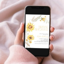 Elegante Boho Girassol Chá de panela Botânico