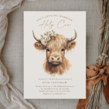 Elegante Boho Highland Cow Chá de panela