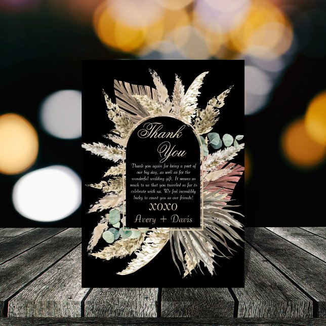 Convites Elegante boho terracotta moderno OBRIGADO CARDS (Criador carregado)