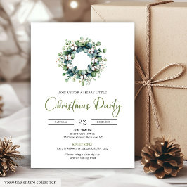 Convites Elegante Boho Terroso Aquarela Festa de Natal