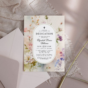Convites Elegante Boho Watercolor - Dedicação de Flores Sel