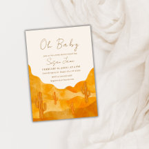 Elegante Boho Watercolor Desert Cactus Chá de fral