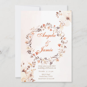 CONVITES ELEGANTE BOHO WATERCOLOR FLORAL WEDDING