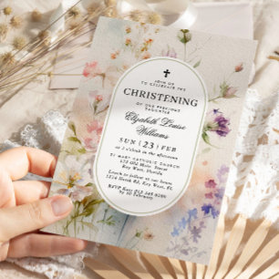 Convites Elegante Boho Watercolor Flores Selvagens