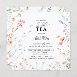 Convites Elegante Boho Wildflower Bridal Tea