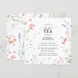 Convites Elegante Boho Wildflower Bridal Tea