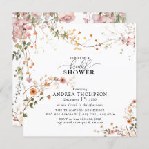 Elegante Boho Wildflower Chá de panela