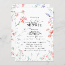 Elegante Boho Wildflower Chá de panela