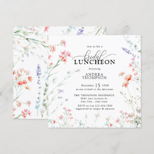 Convites Elegante Boho Wildflower Floral Bridal Luncheon