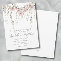 Elegante Botânica Simples Floral de Flores Silvest