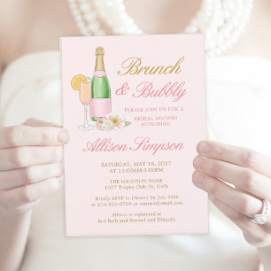 Convites Elegante Brunch e Chá de panela Bubble