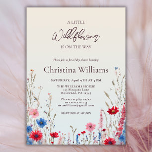 Convites Elegante Budget Boho Primavera Wildflower Chá de f