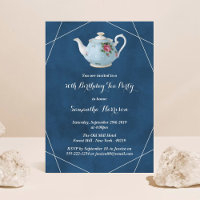Elegante Bule Birthday Tea Party