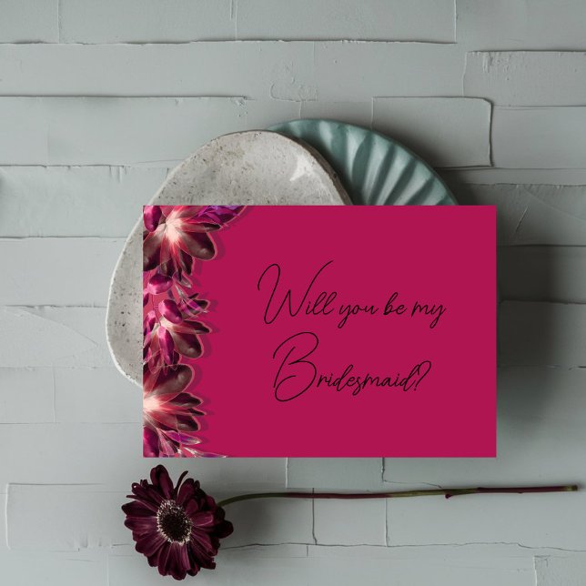 Convites Elegante Burgundy é uma proposta de dama de honra (Criador carregado)